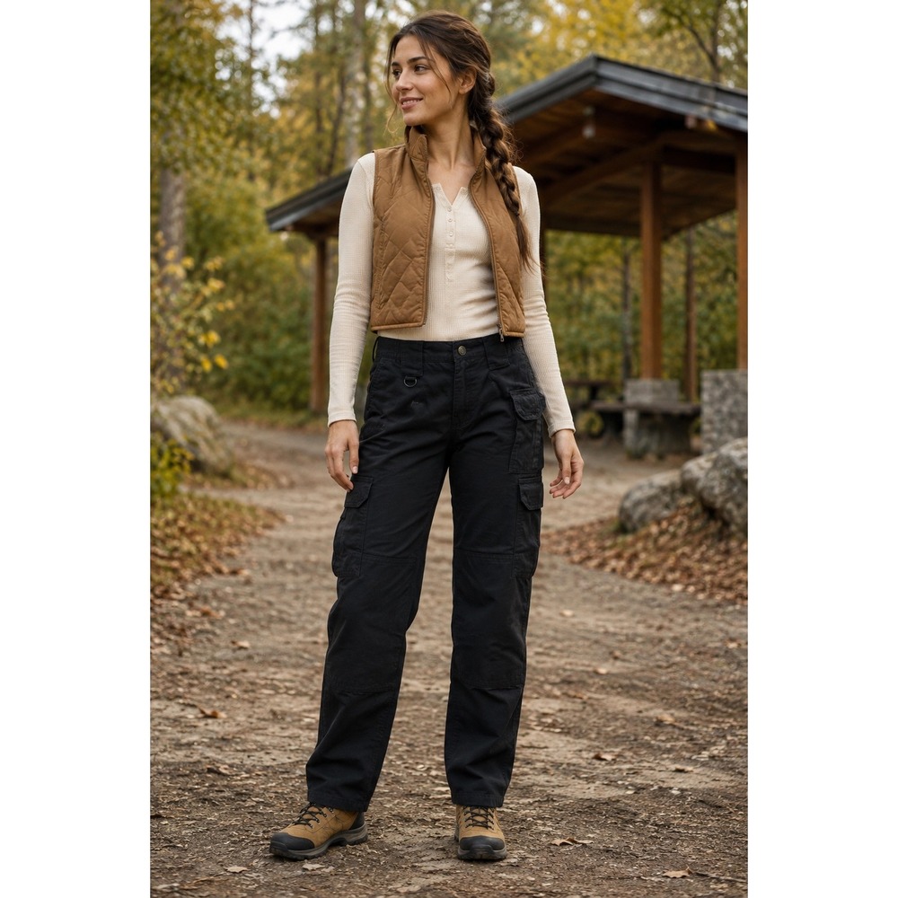 5.11 Tactical Series Womens Black Cotton Cargo Pants Style 64358 Size 6 Regular